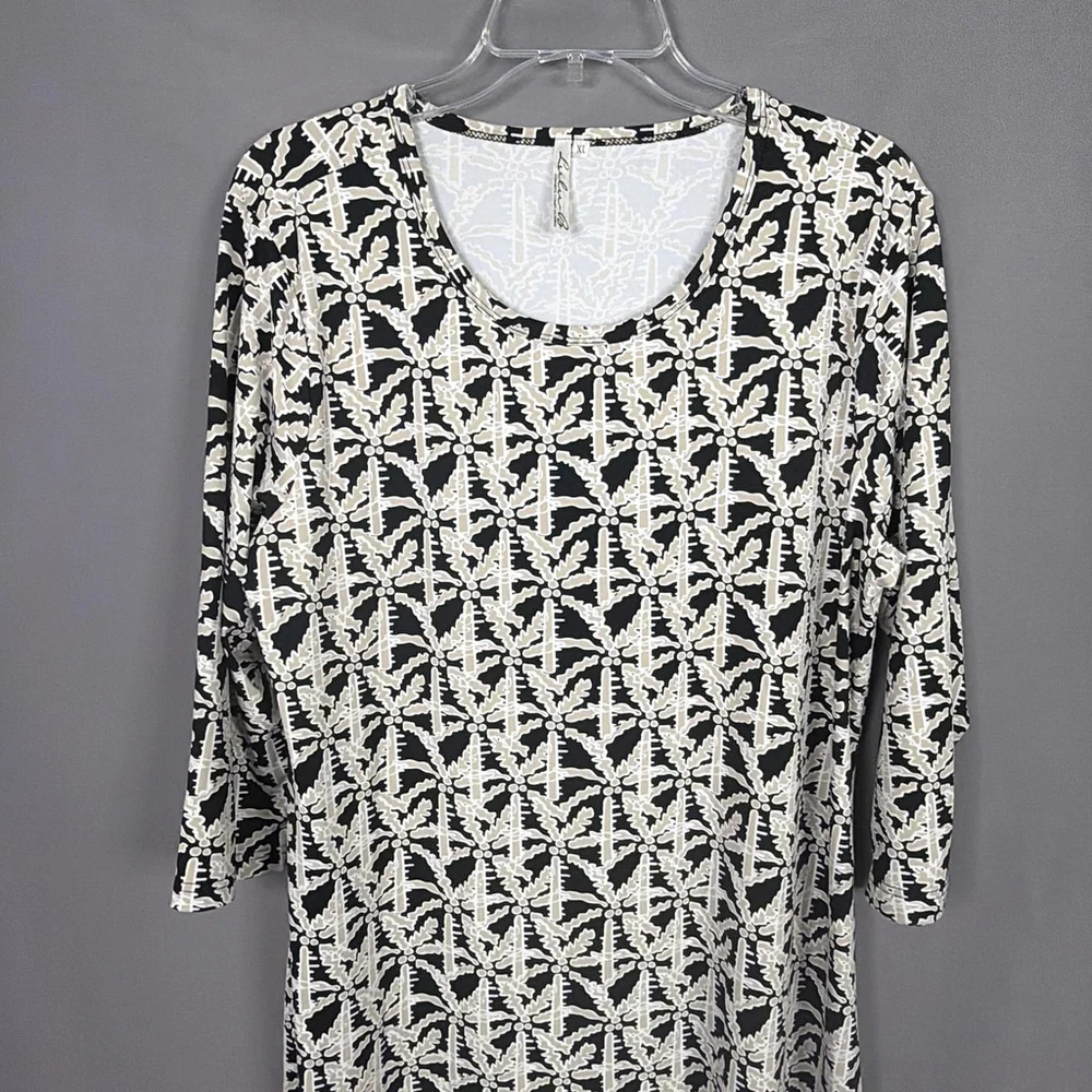 Lulu B Dress‎ Womens XL Black Starfish Print Stretch Resort Cruise Beach - Picture 5 of 10